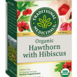 Traditional Medicinals Organic Hawthorn with Hibiscus Herbal Tea Bags ~ 16 Count