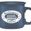 Baltimore Coffee 14 oz. Blue Ceramic Mug